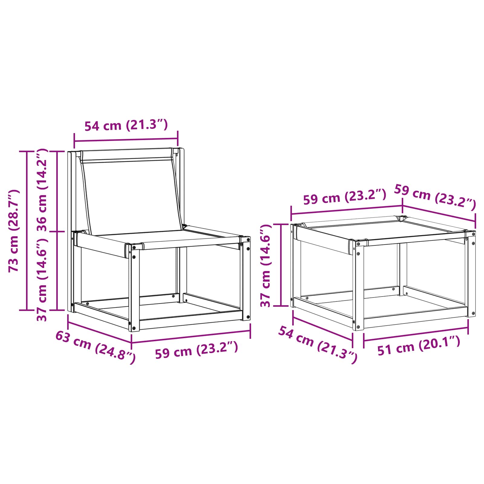 Set vanjskih sofa s jastukom 4 pcs Bijela i krem