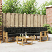 Set vanjskih sofa 6 kom. Bijela i crna