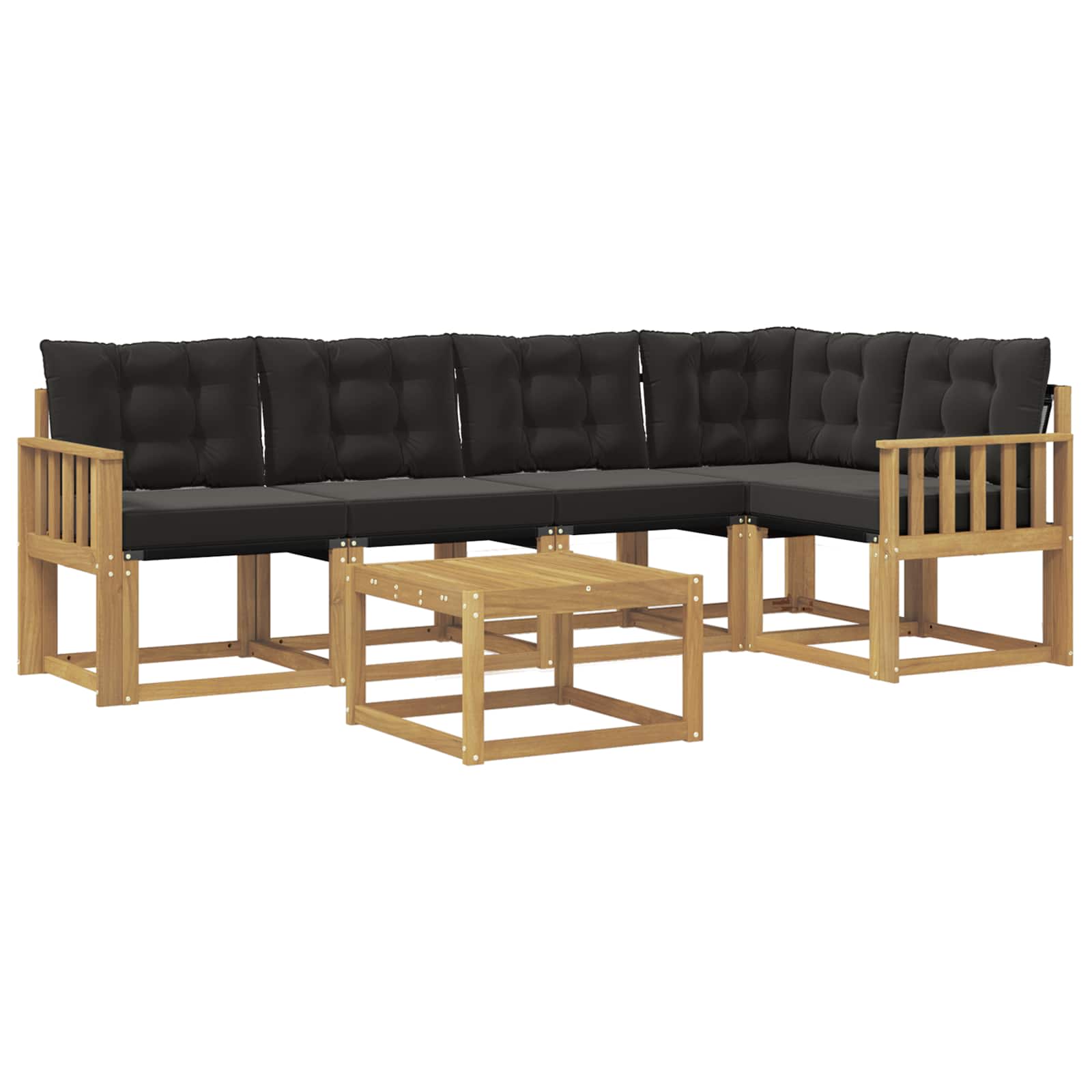 Set vanjskih sofa 6 kom. Bijela i crna
