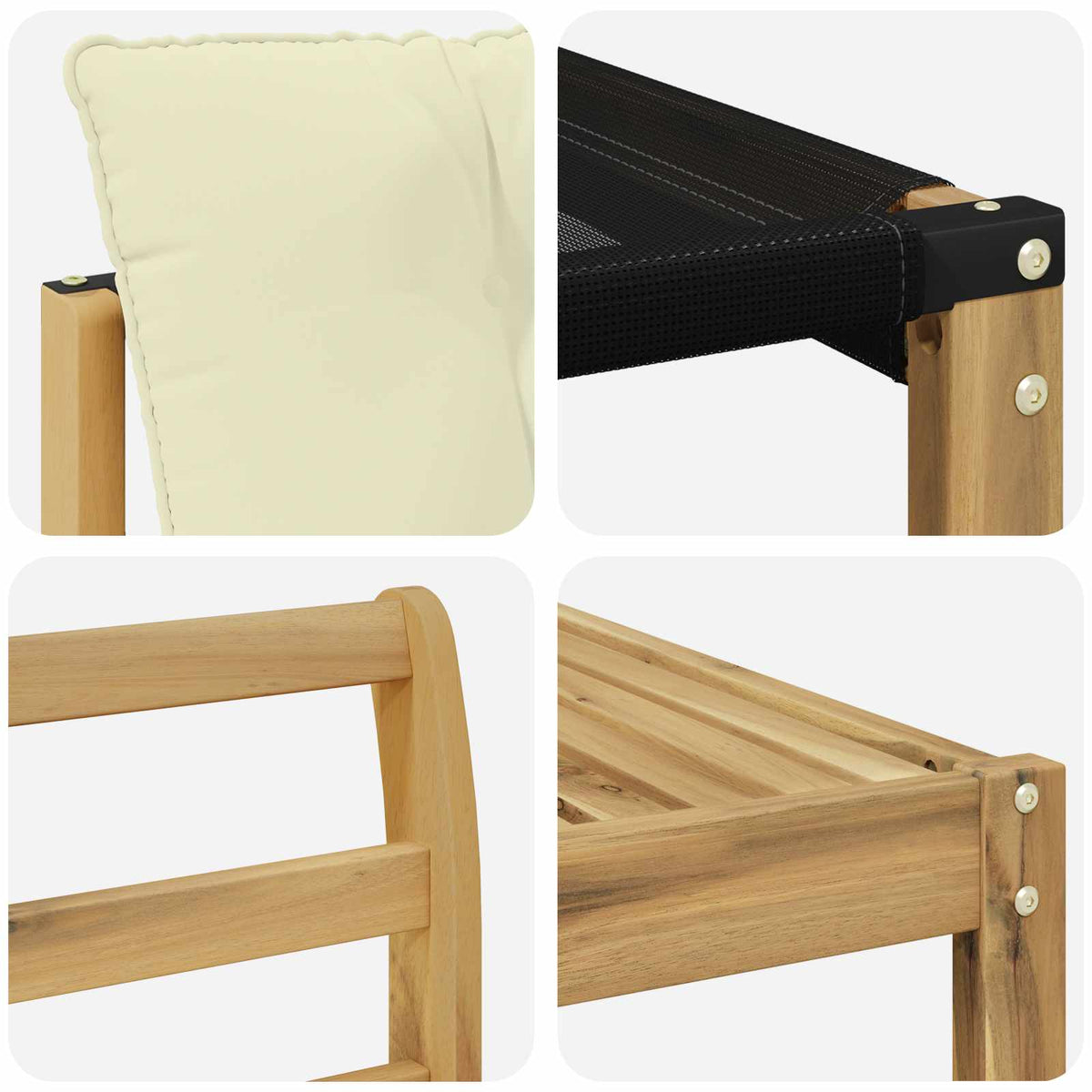 Set vanjskih sofa 6 kom. Bijela i krem