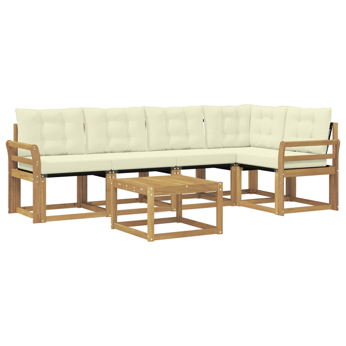 Set vanjskih sofa 6 kom. Bijela i krem
