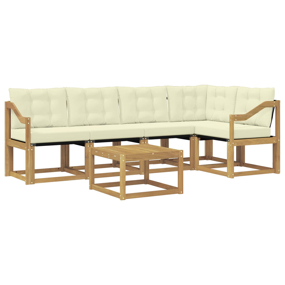 Set vanjskih sofa 6 kom. Bijela i krem