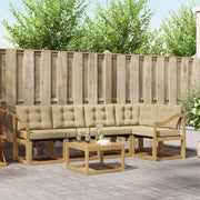 Set vanjskih sofa 6 kom. Bijela i bež