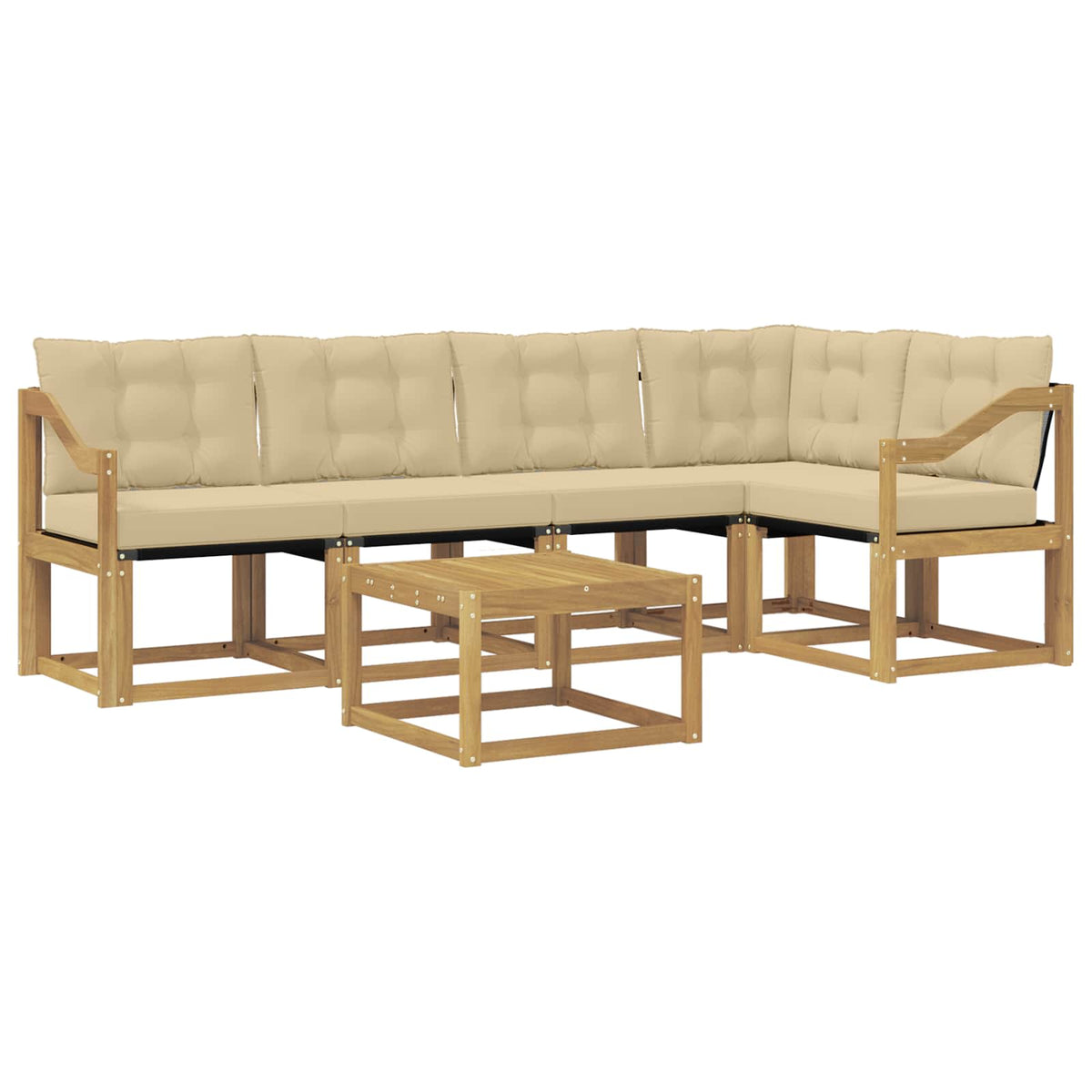 Set vanjskih sofa 6 kom. Bijela i bež