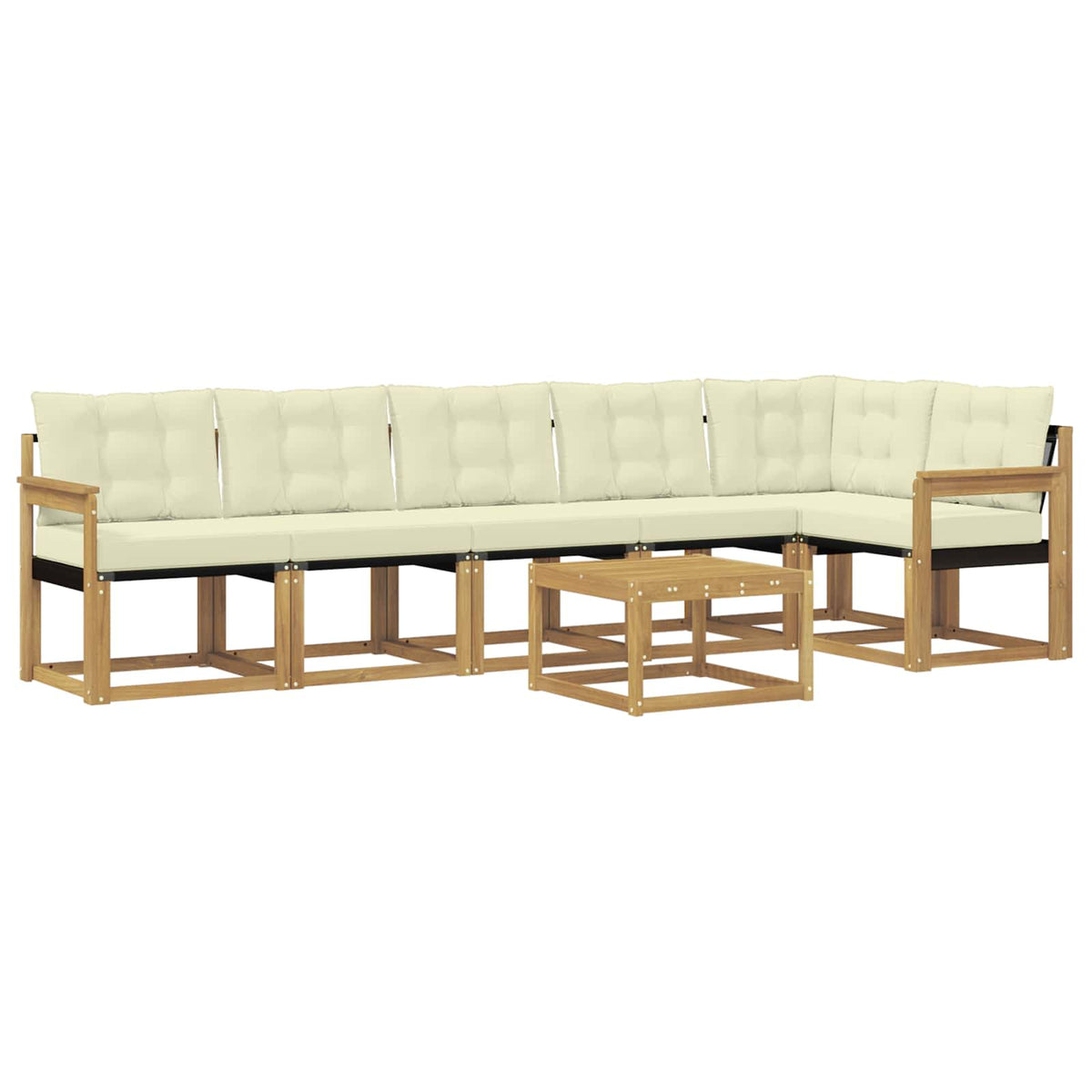 Set vanjskih sofa 7 kom. Bijela i krem