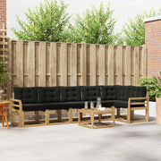 Set vanjskih sofa 7 kom. Bijela i crna