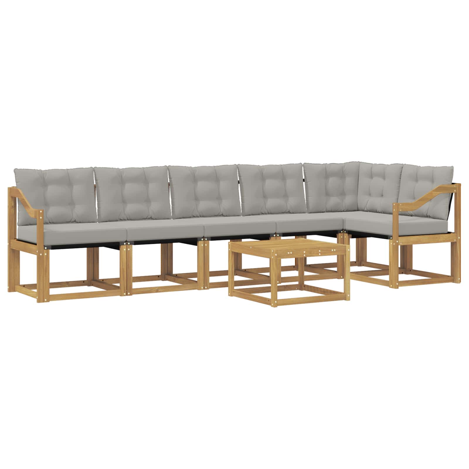 Set vanjskih sofa 7 kom. Bijela i svjetlosiva