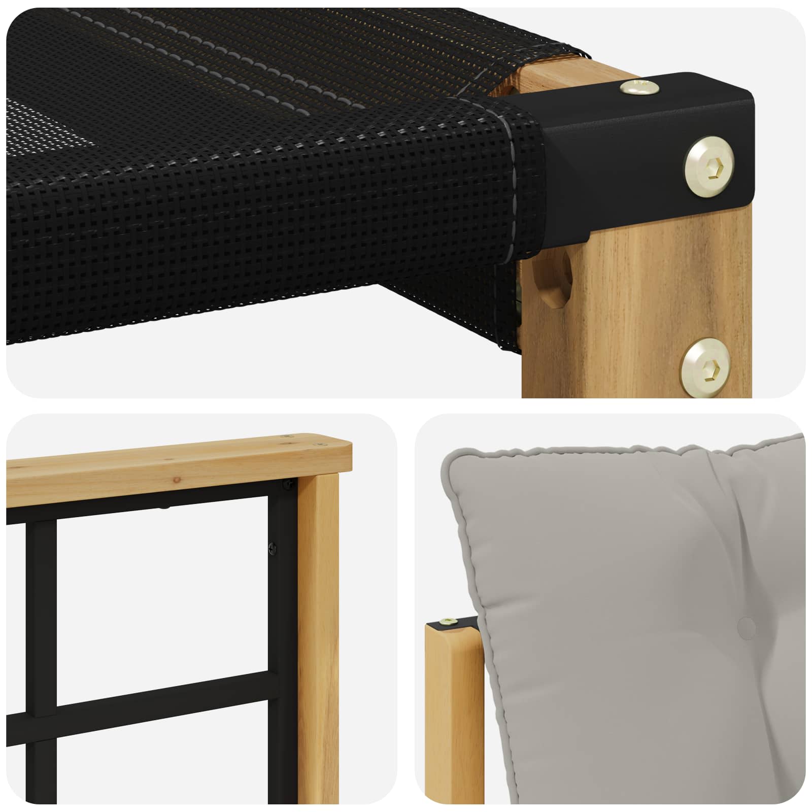Set vanjskih sofa s jastukom 8 pcs Bijela i svjetlosiva