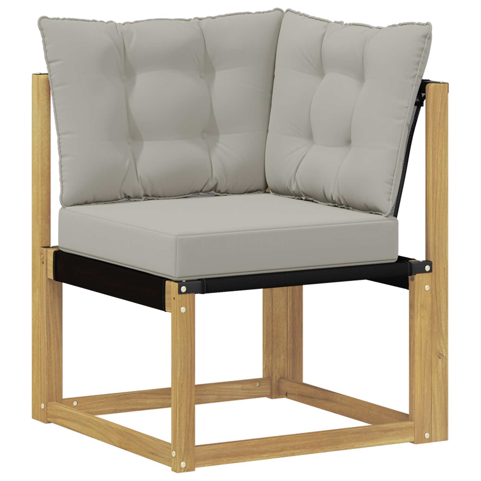 Set vanjskih sofa 7 pcs Čvrsto drvo akacije i Textilene