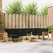 Set vanjskih sofa 8 kom. Bijela i crna