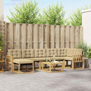 Set vanjskih sofa 8 kom. Bijela i bež