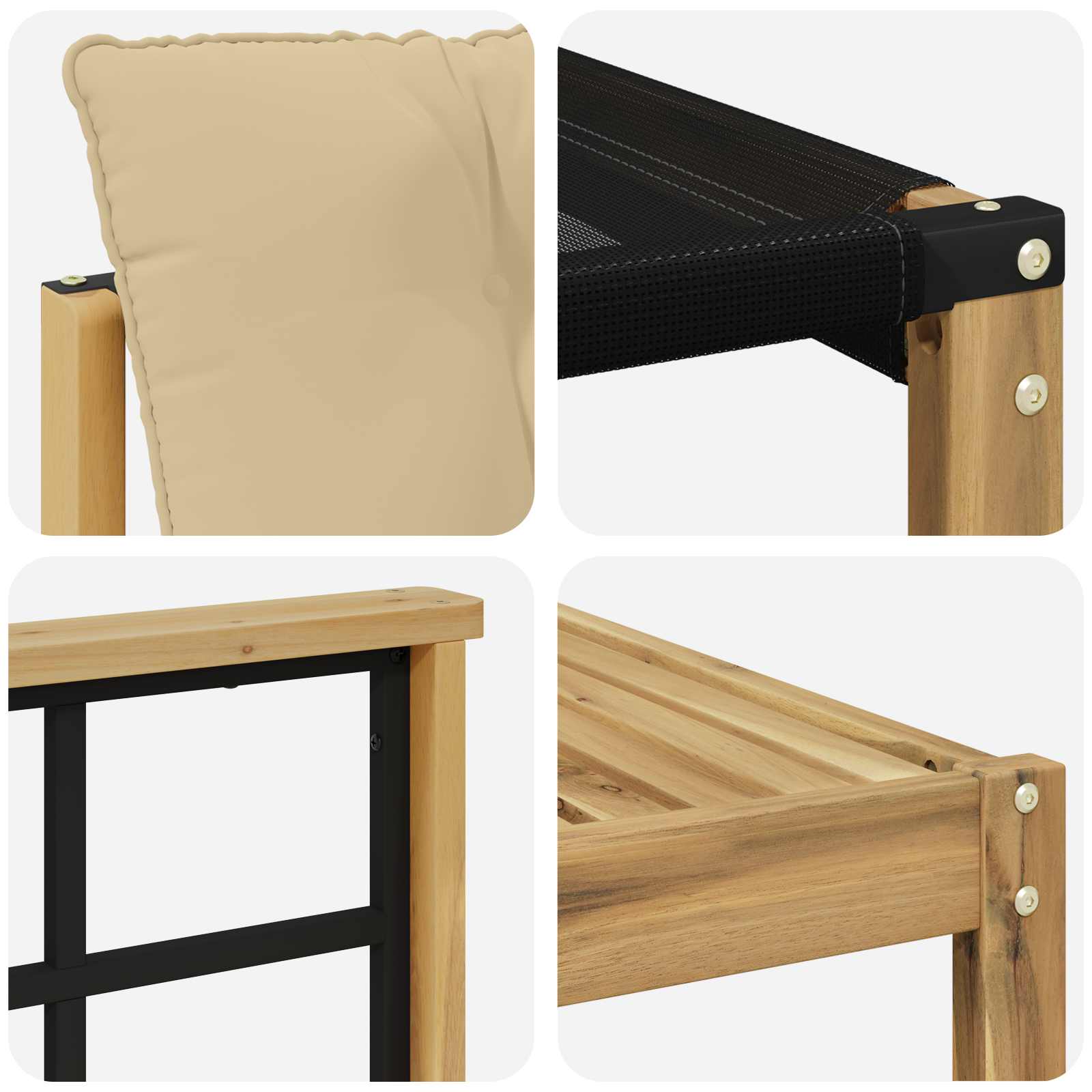 Set vanjskih sofa 8 kom. Bijela i bež