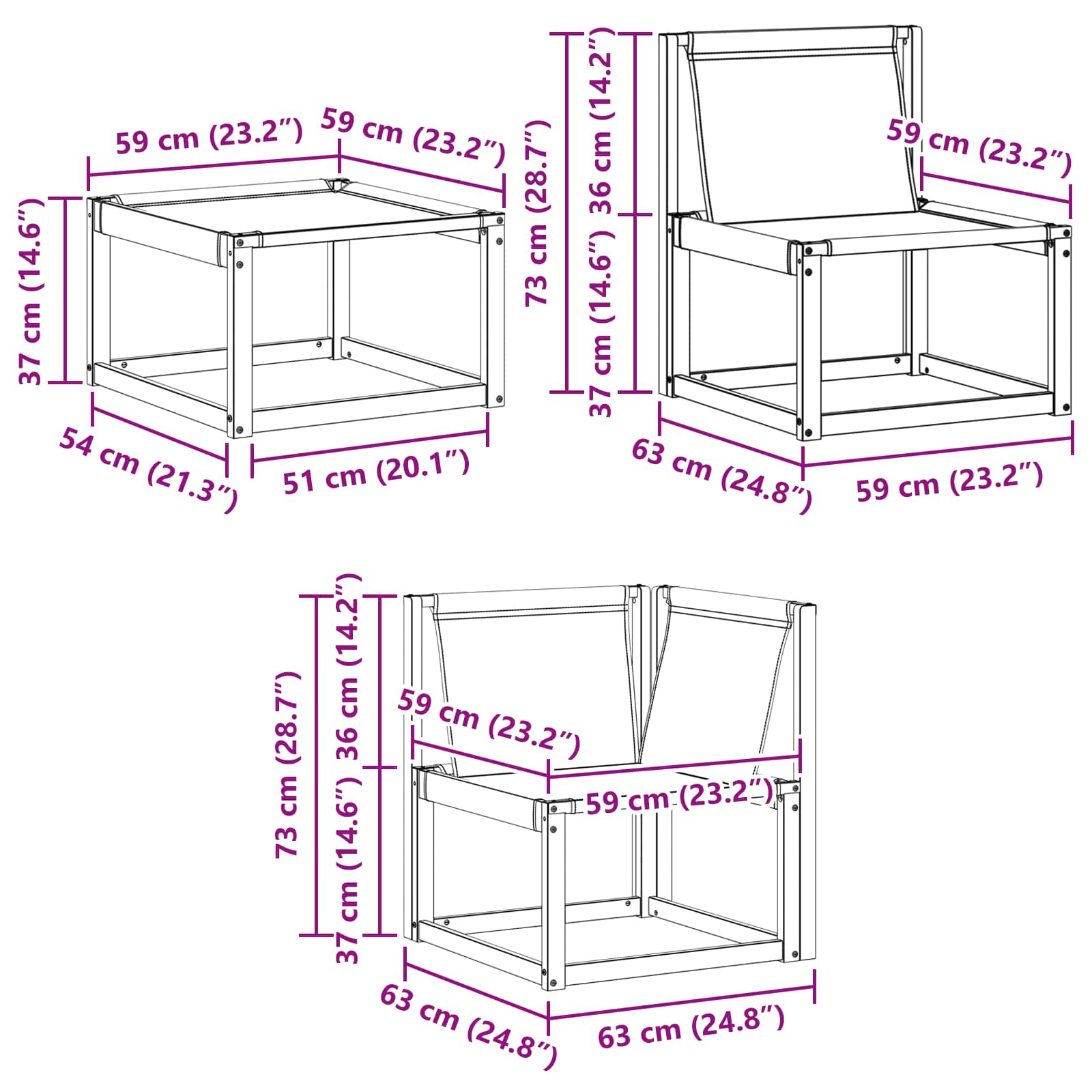 Set vanjskih sofa 8 kom. Bijela i bež