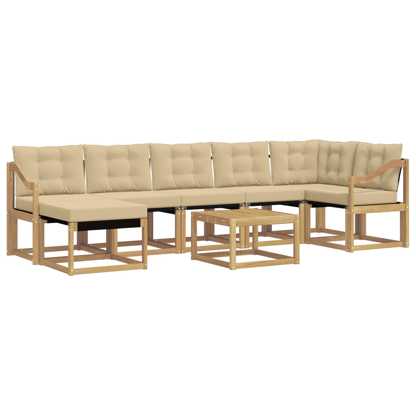 Set vanjskih sofa 8 kom. Bijela i bež