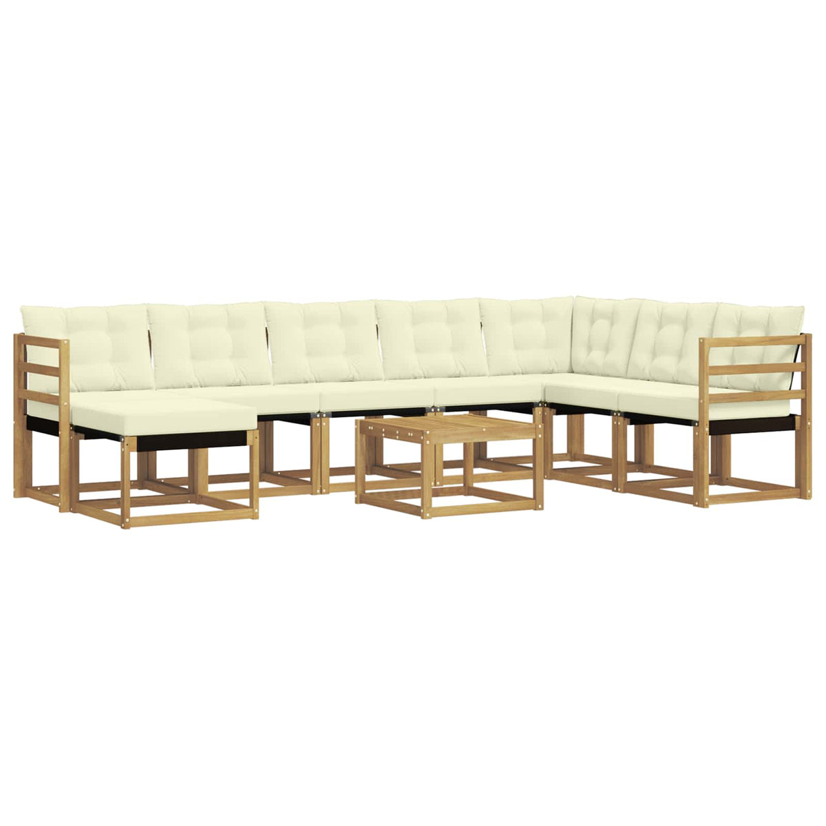 Set vanjskih sofa 9 kom. Bijela i krem
