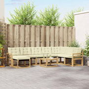 Set vanjskih sofa 9 kom. Bijela i krem