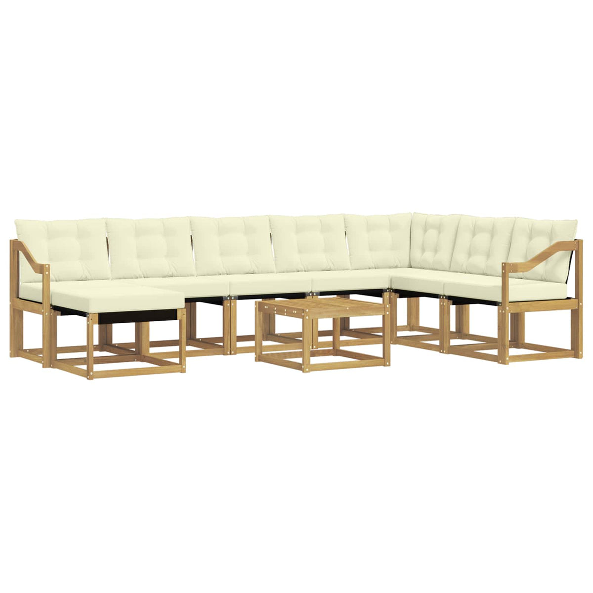Set vanjskih sofa 9 kom. Bijela i krem