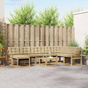 Set vanjskih sofa 9 kom. Bijela i bež