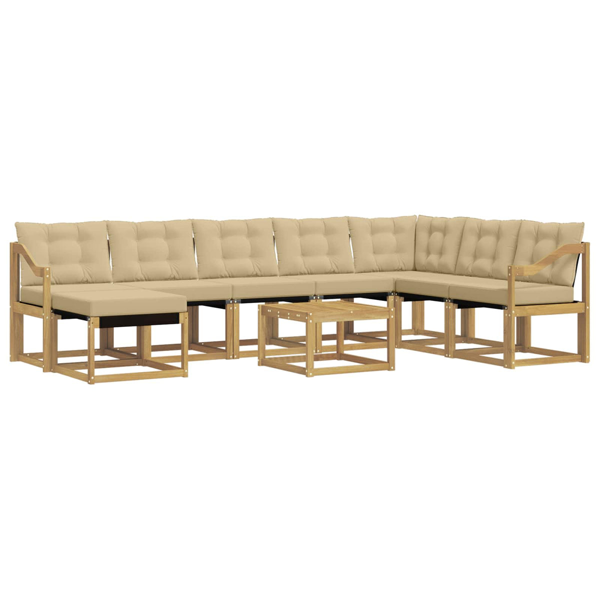 Set vanjskih sofa 9 kom. Bijela i bež