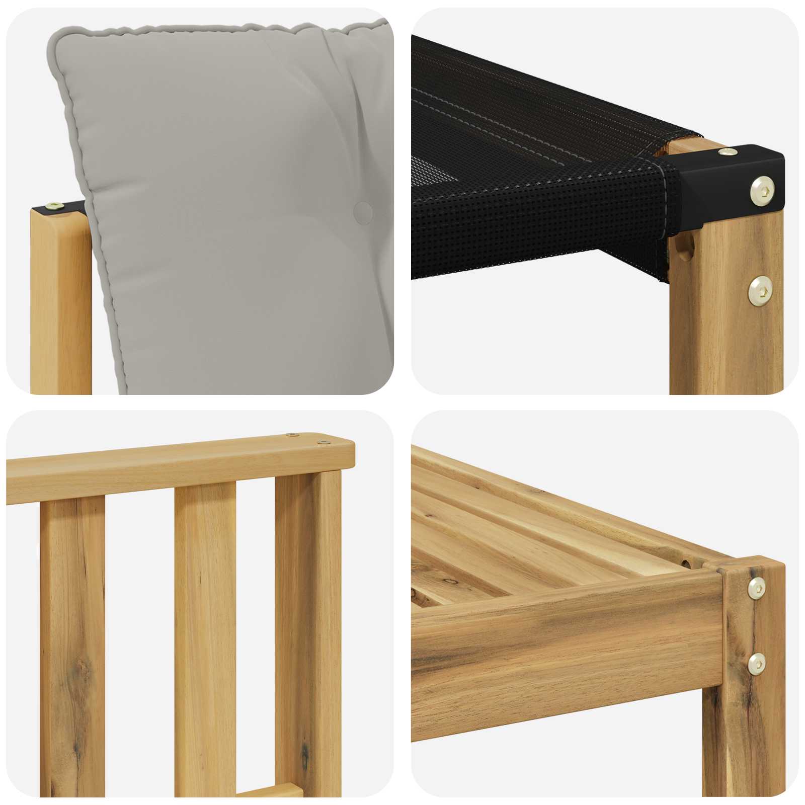 Set vanjskih sofa s jastukom 11 pcs Bijela i svjetlosiva
