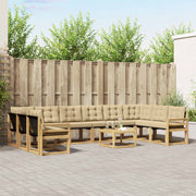 Set vanjskih sofa 11 kom. Bijela i bež