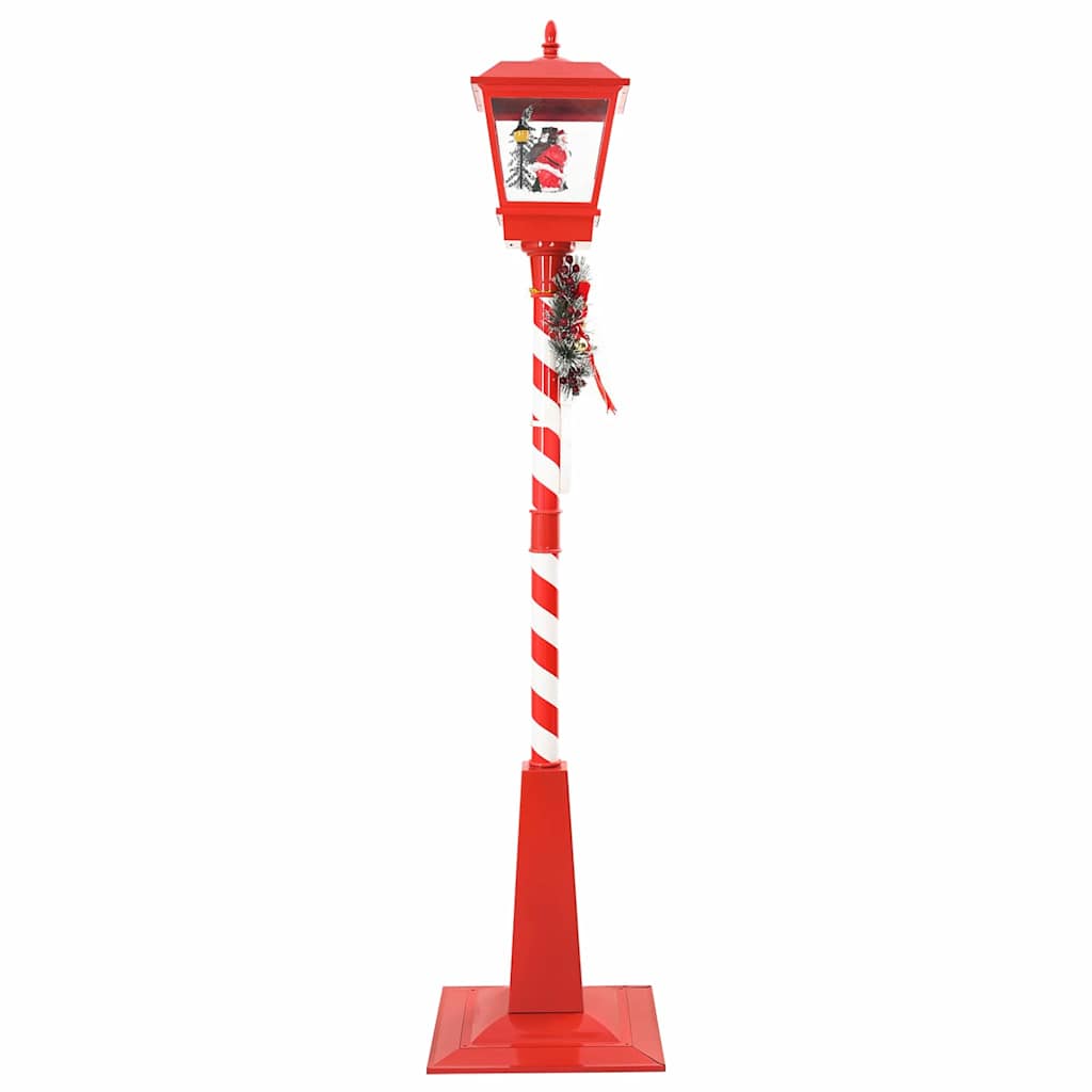 Božićna ulična lampa s lampionom Crvena 40,5x40,5x180cm