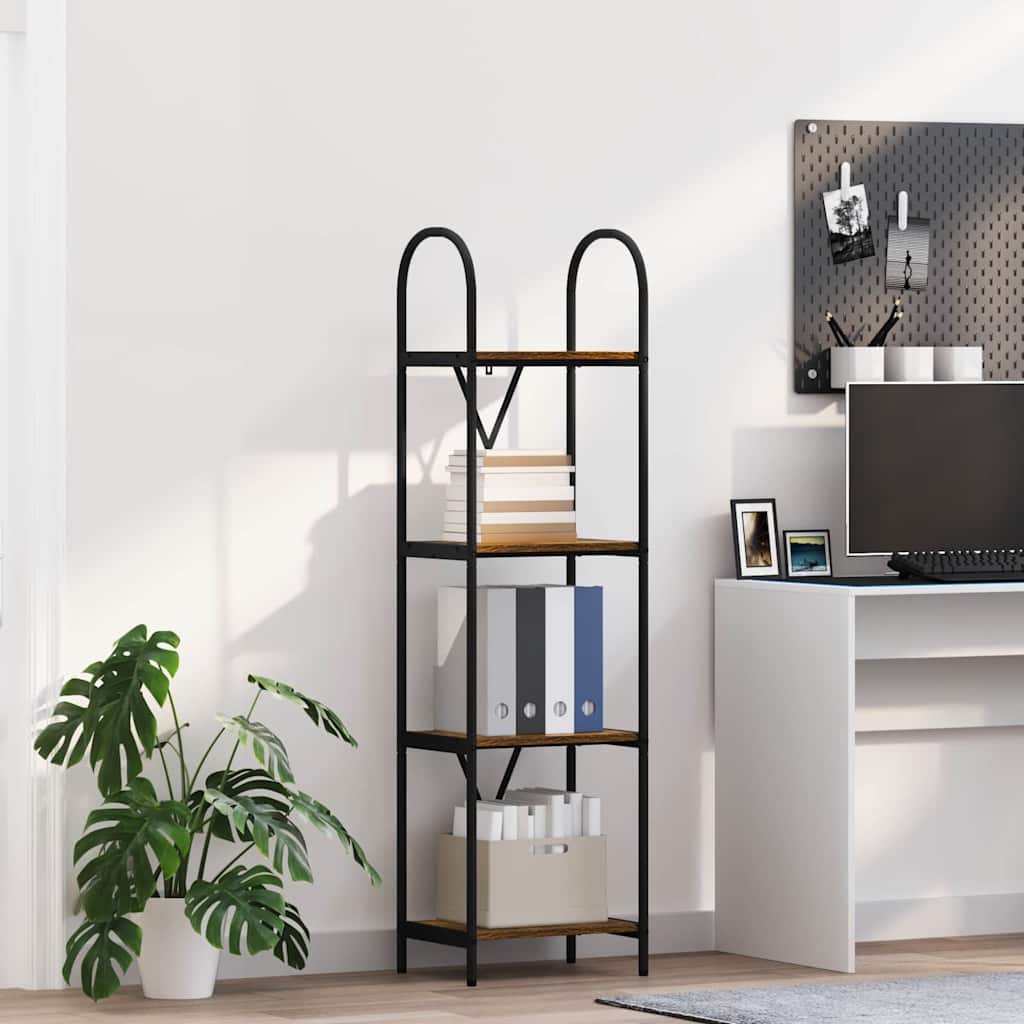Polica Dimljeni hrast 40 x 30 x 146 cm Konstruirano drvo