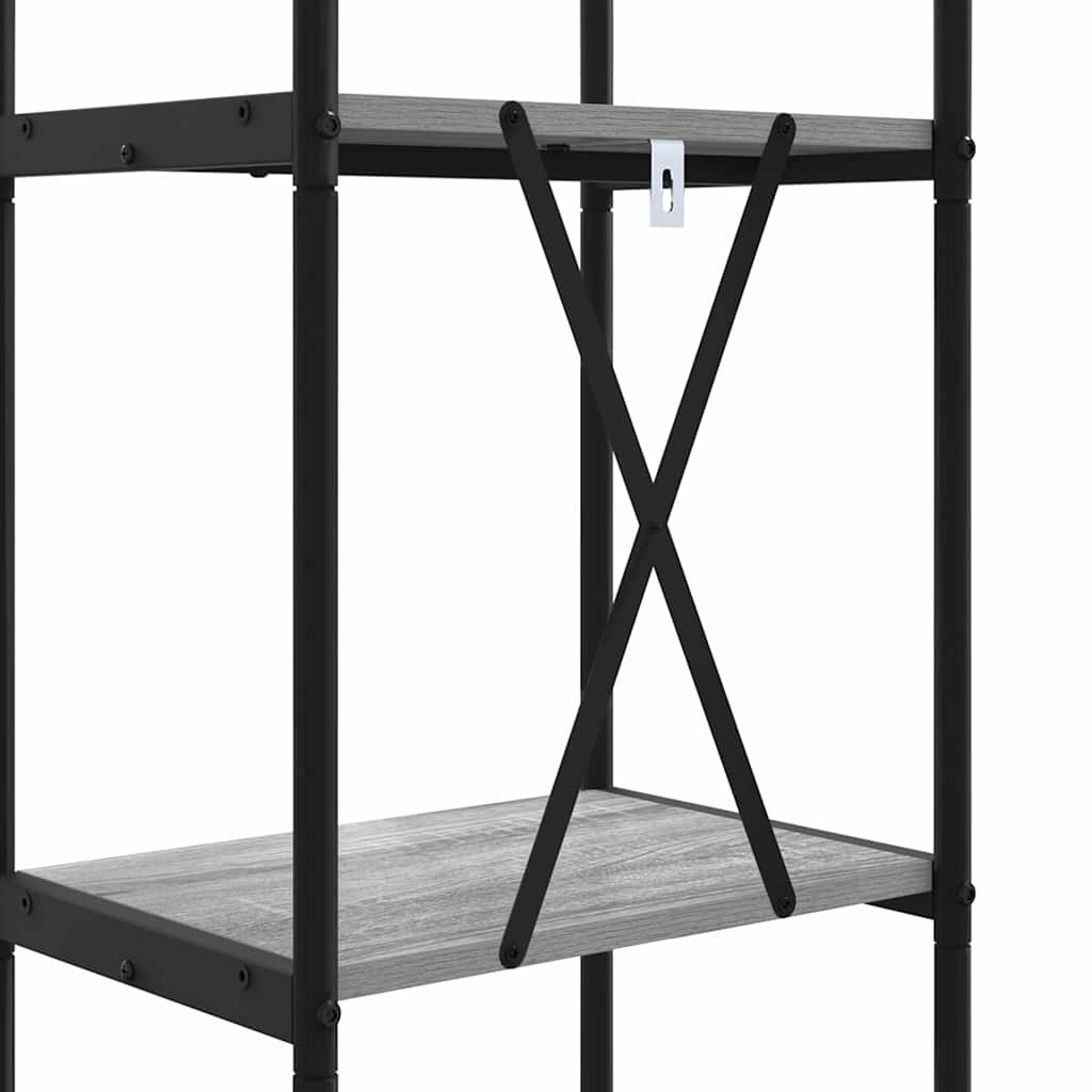 Polica Siva Sonoma 40 x 30 x 146 cm Konstruirano drvo
