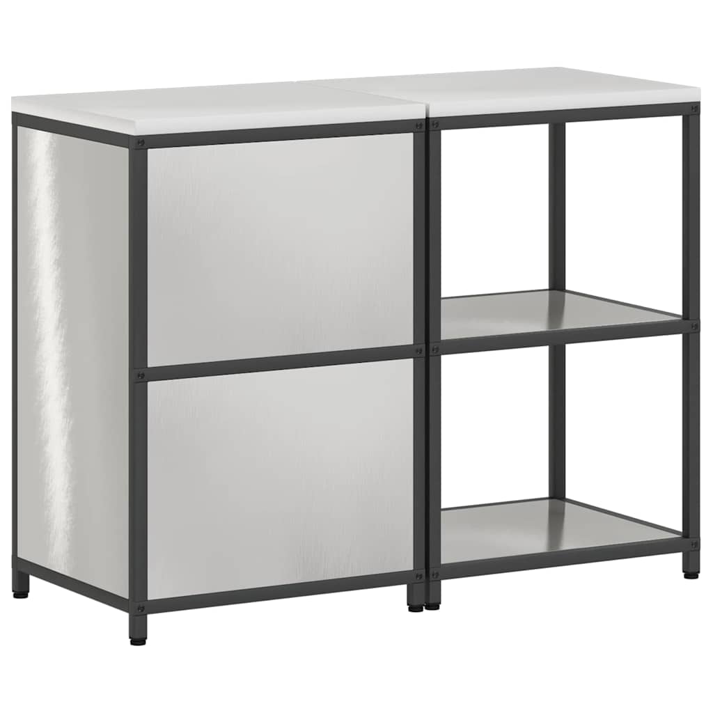 Kuhinjski set za pohranu 2 pcs Srebrno Nehrđajući čelik
