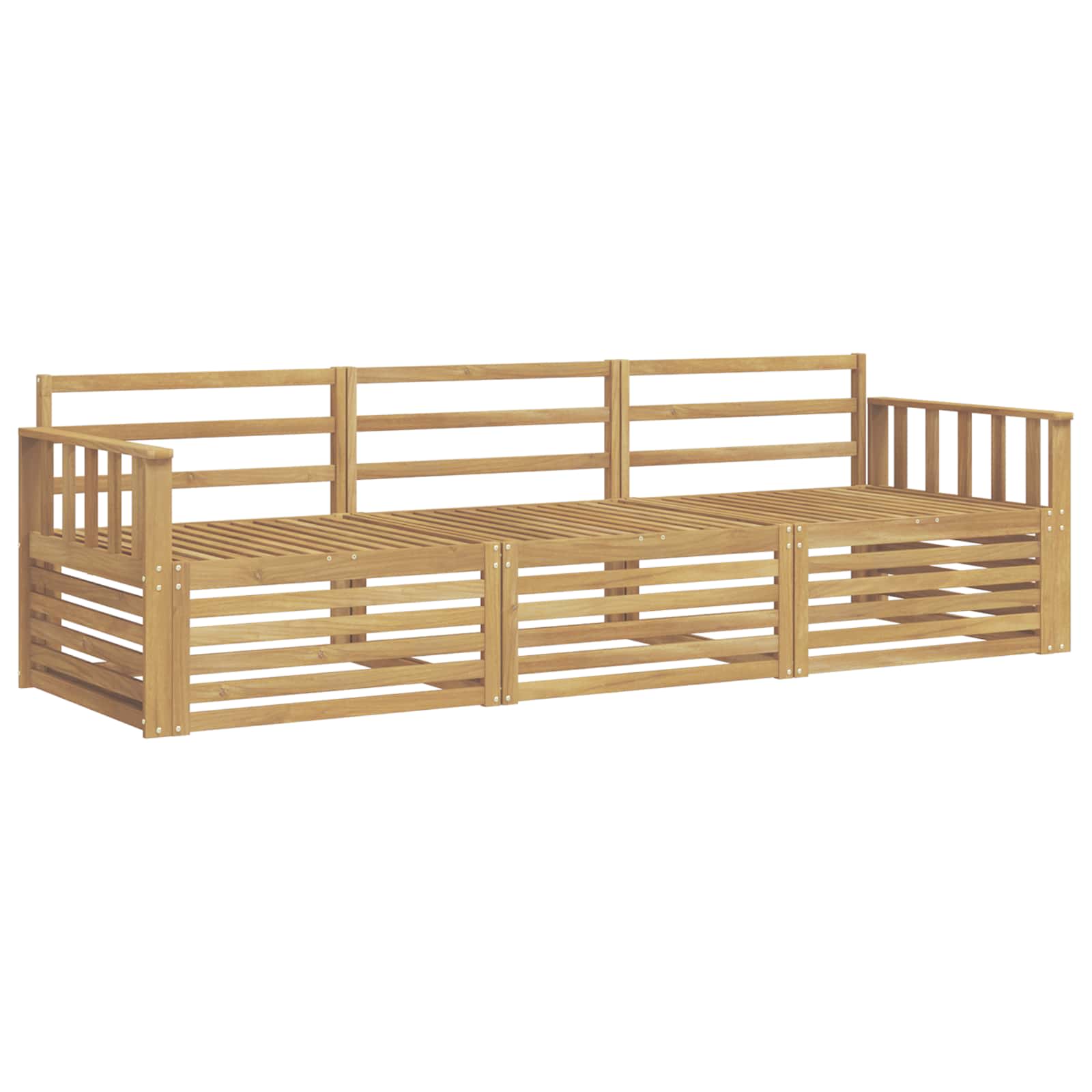 Set vanjskih sofa 3 pcs Bijela Čvrsto drvo akacije
