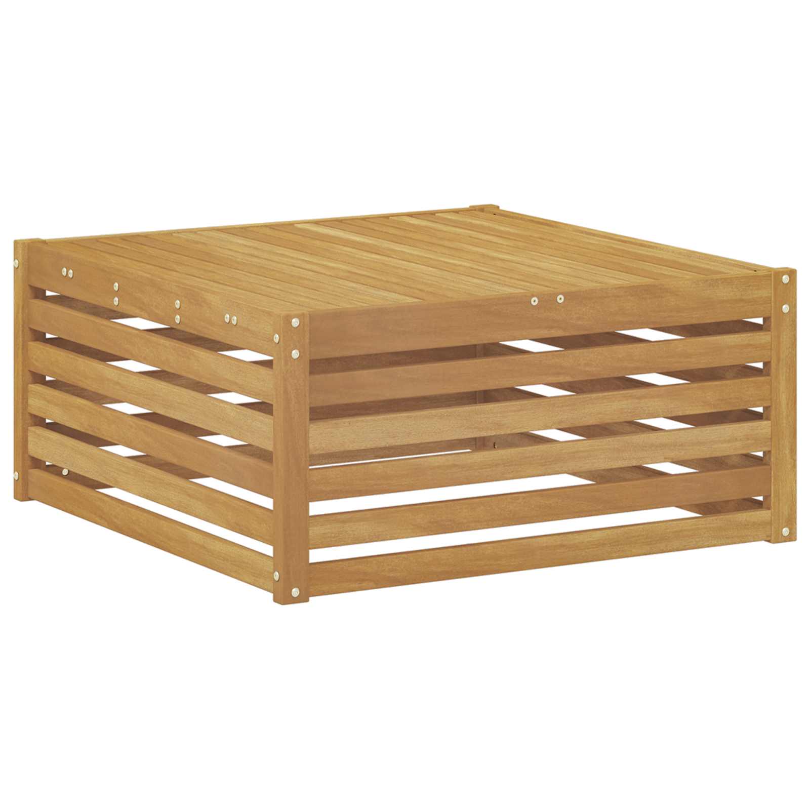 Set vanjskih sofa 5 kom. Bijela i krem Čvrsto drvo akacije