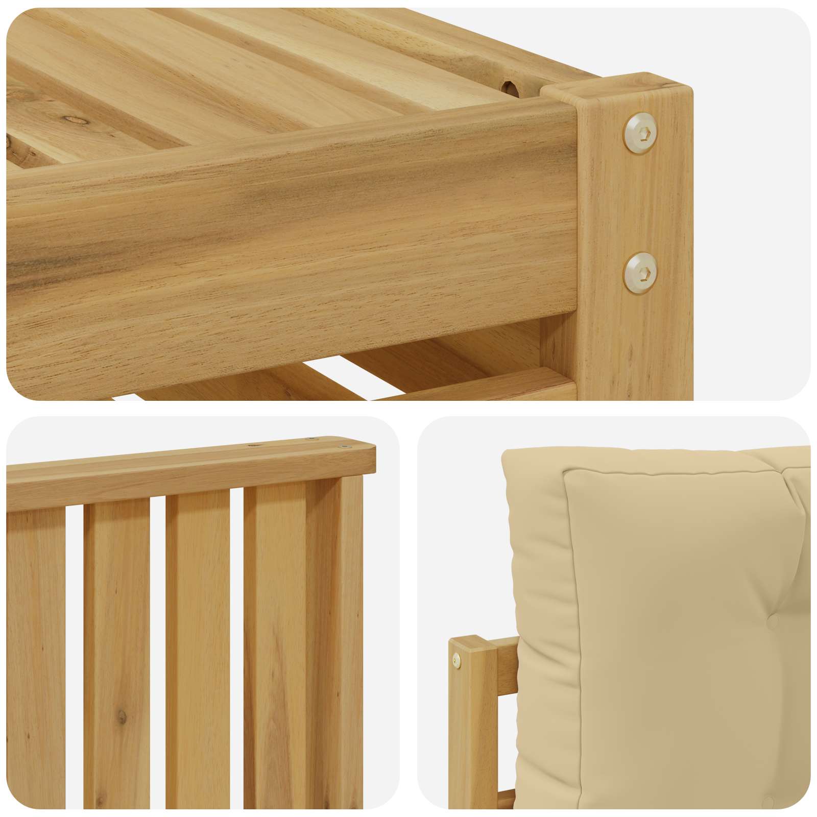 Set vanjskih sofa 8 kom. Bijela i bež