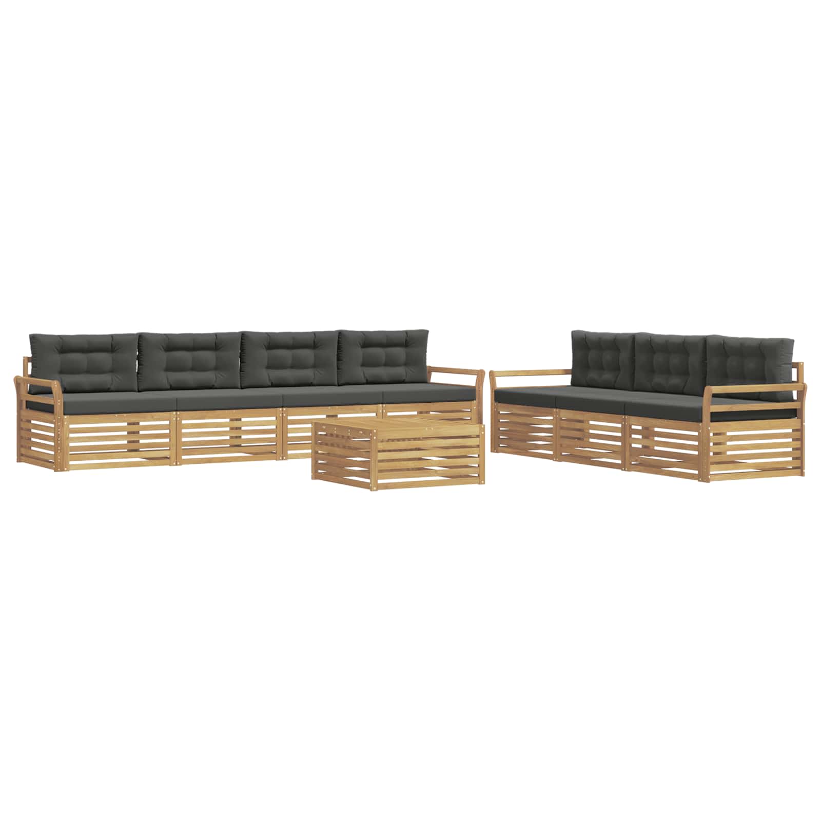 Set vanjskih sofa 8 kom. Bijela i antracit