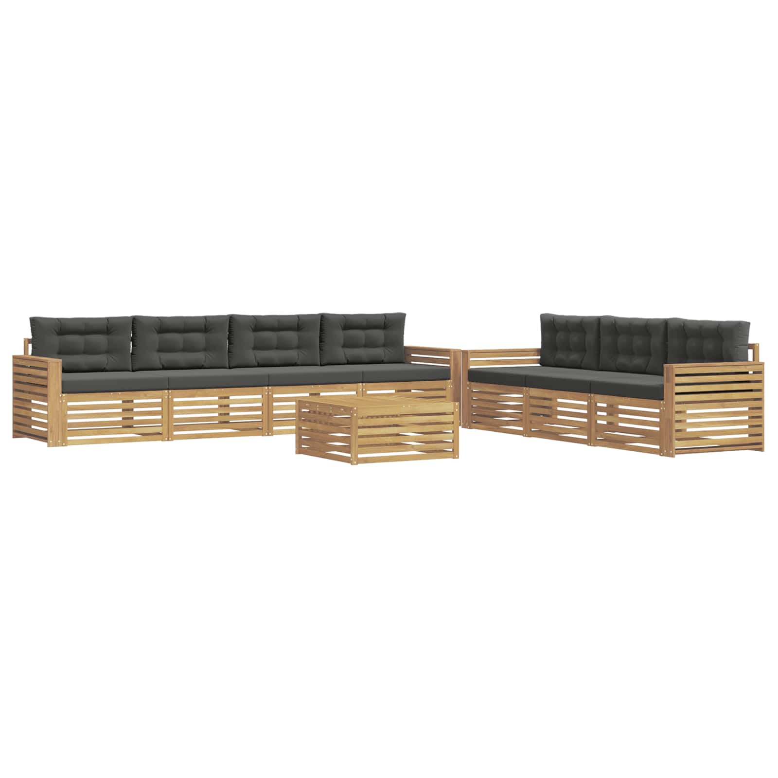 Set vanjskih sofa 8 kom. Bijela i antracit