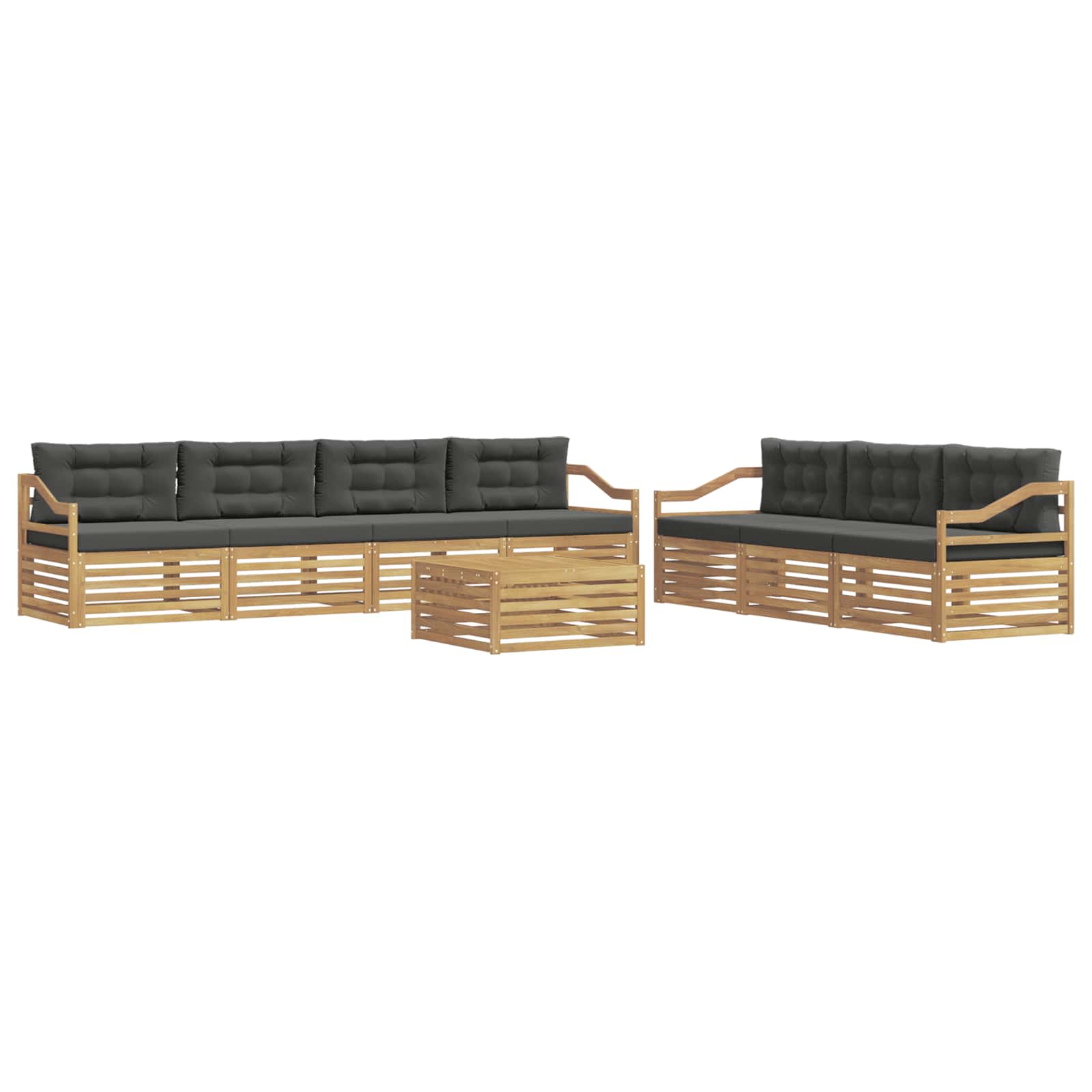 Set vanjskih sofa 8 pcs Bijela i antracit 79 x 79 x 37 cm