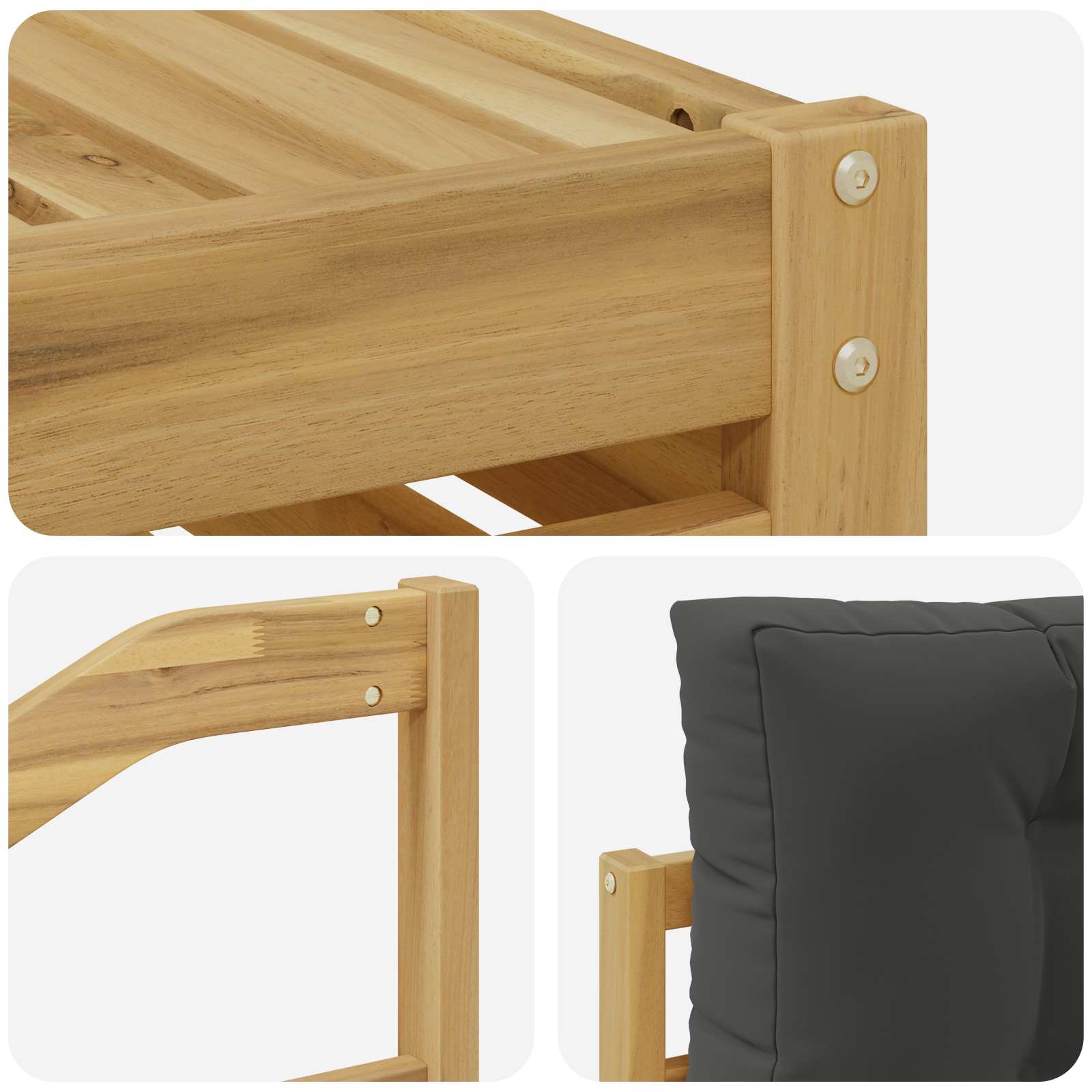 Set vanjskih sofa s jastukom 9 pcs Bijela i antracit Poliester
