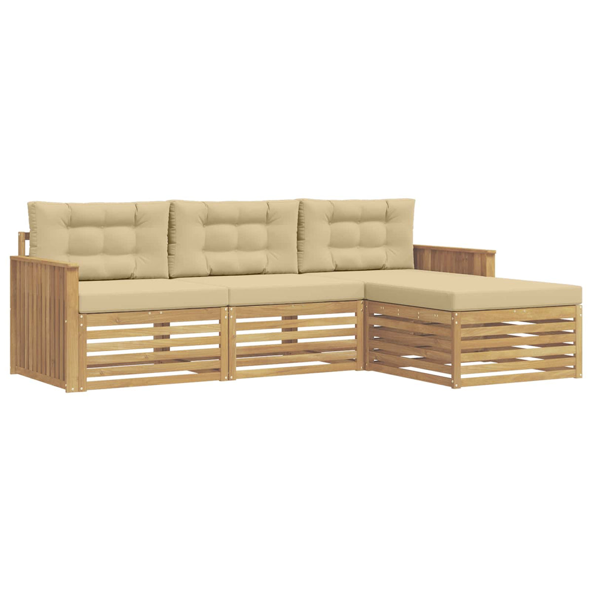 Set vanjskih sofa 4 kom. Bijela i bež