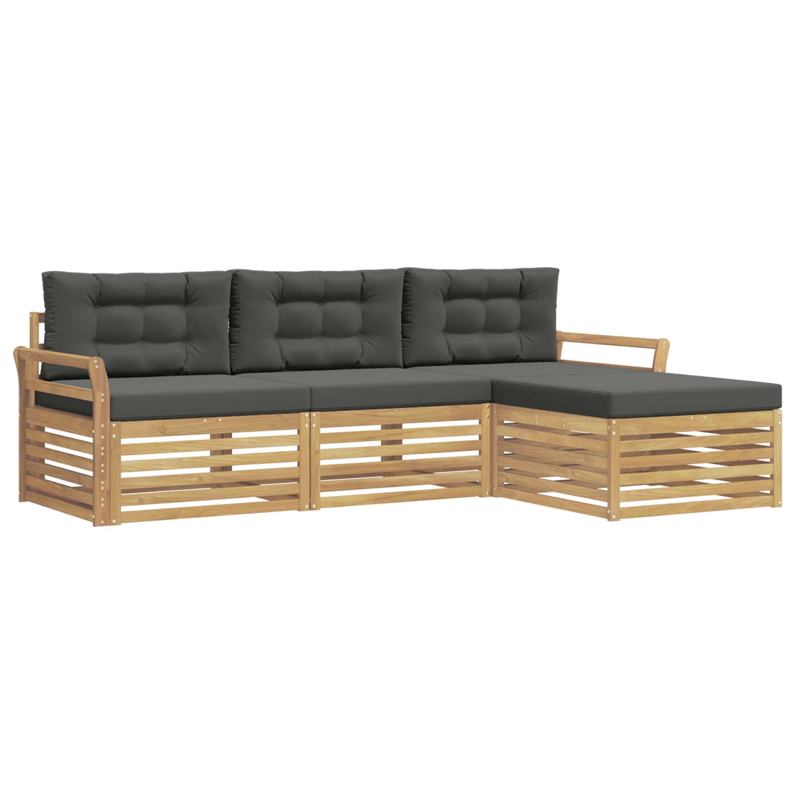 Set vanjskih sofa 4 kom. Bijela i antracit