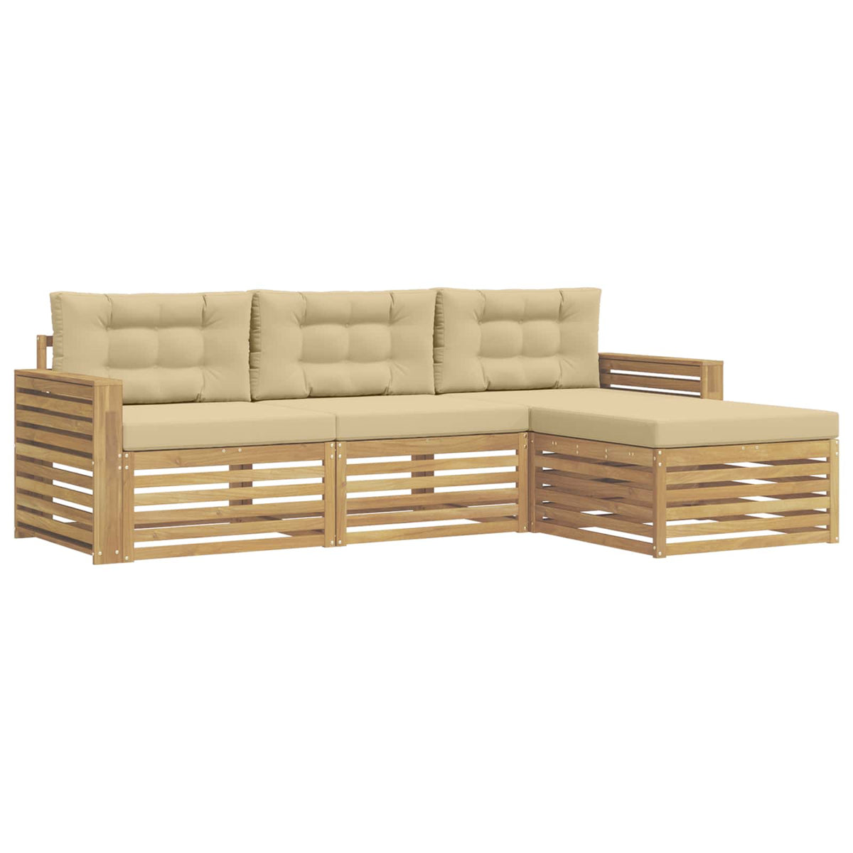 Set vanjskih sofa 4 kom. Bijela i bež