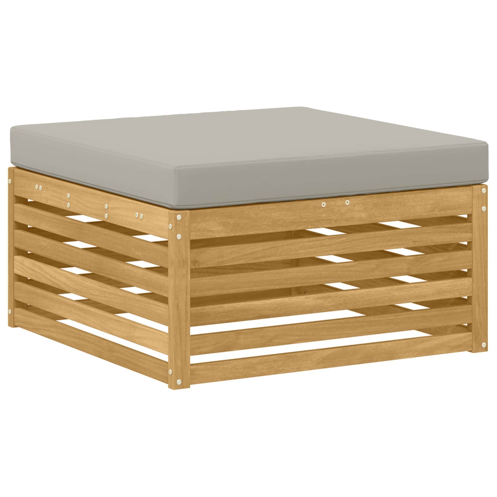Set vanjskih sofa 5 pcs Bijela i svjetlosiva Poliester