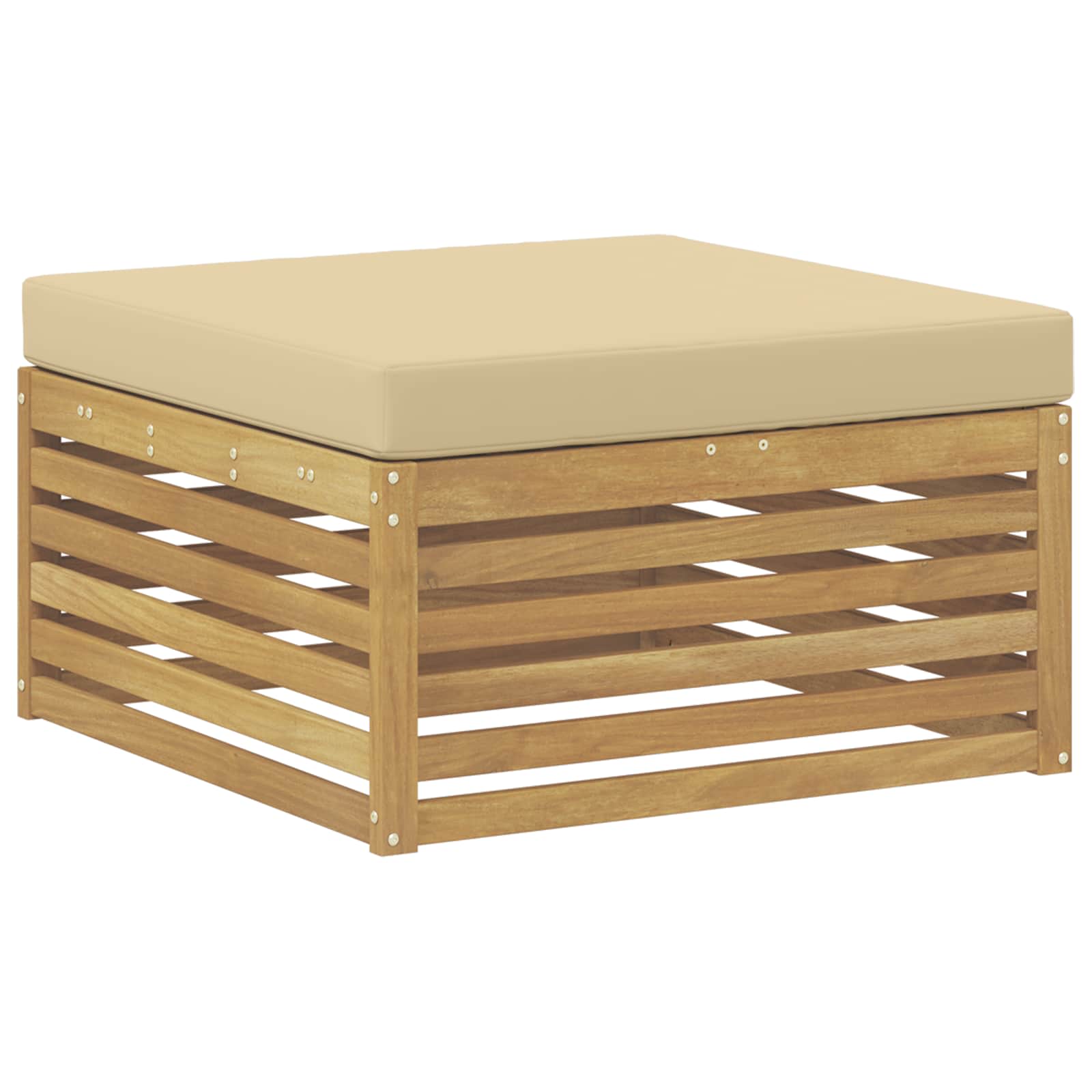 Set vanjskih sofa 6 kom. Bijela i bež Poliester