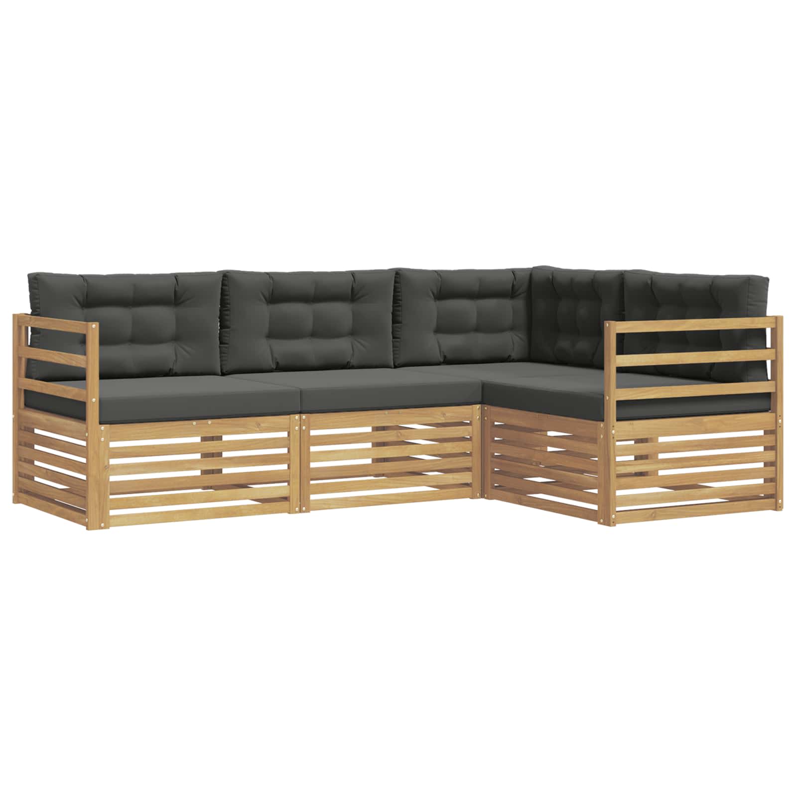 Set vanjskih sofa 4 kom. Bijela i antracit Poliester