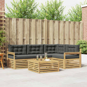 Set vanjskih sofa 6 kom. Bijela i antracit Poliester