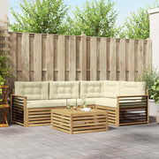 Set vanjskih sofa 6 kom. Bijela i krem Poliester