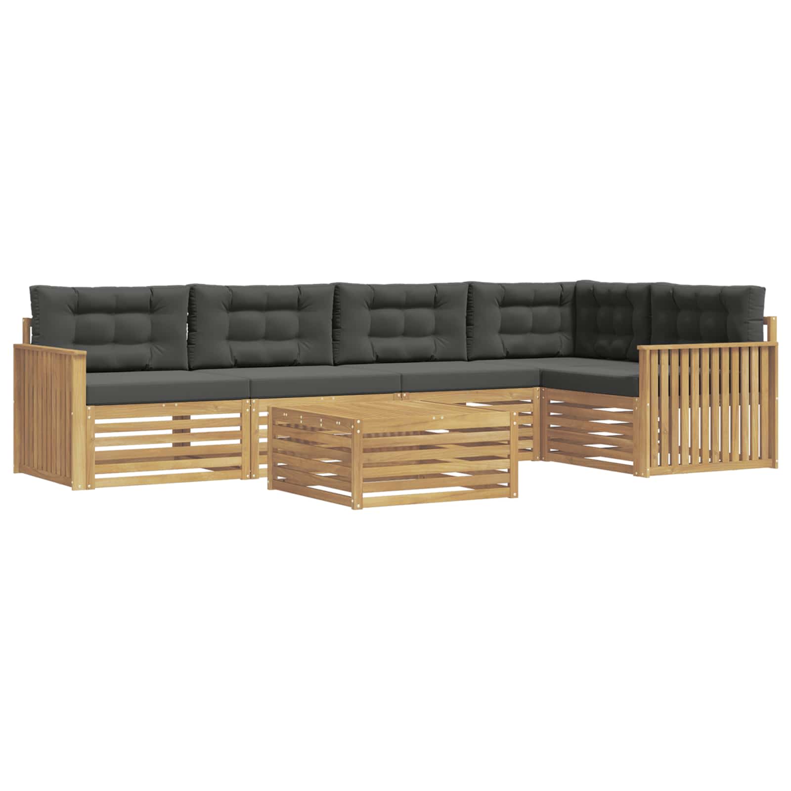 Set vanjskih sofa 6 kom. Bijela i antracit Poliester