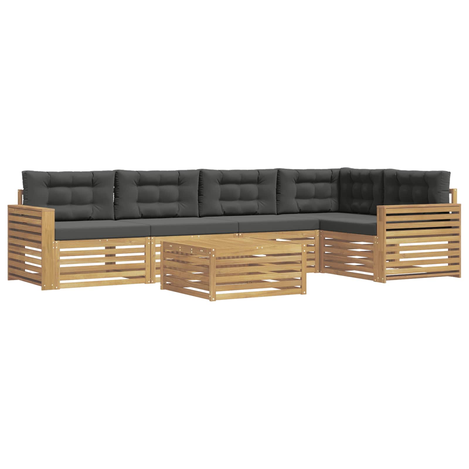 Set vanjskih sofa 6 kom. Bijela i antracit Poliester