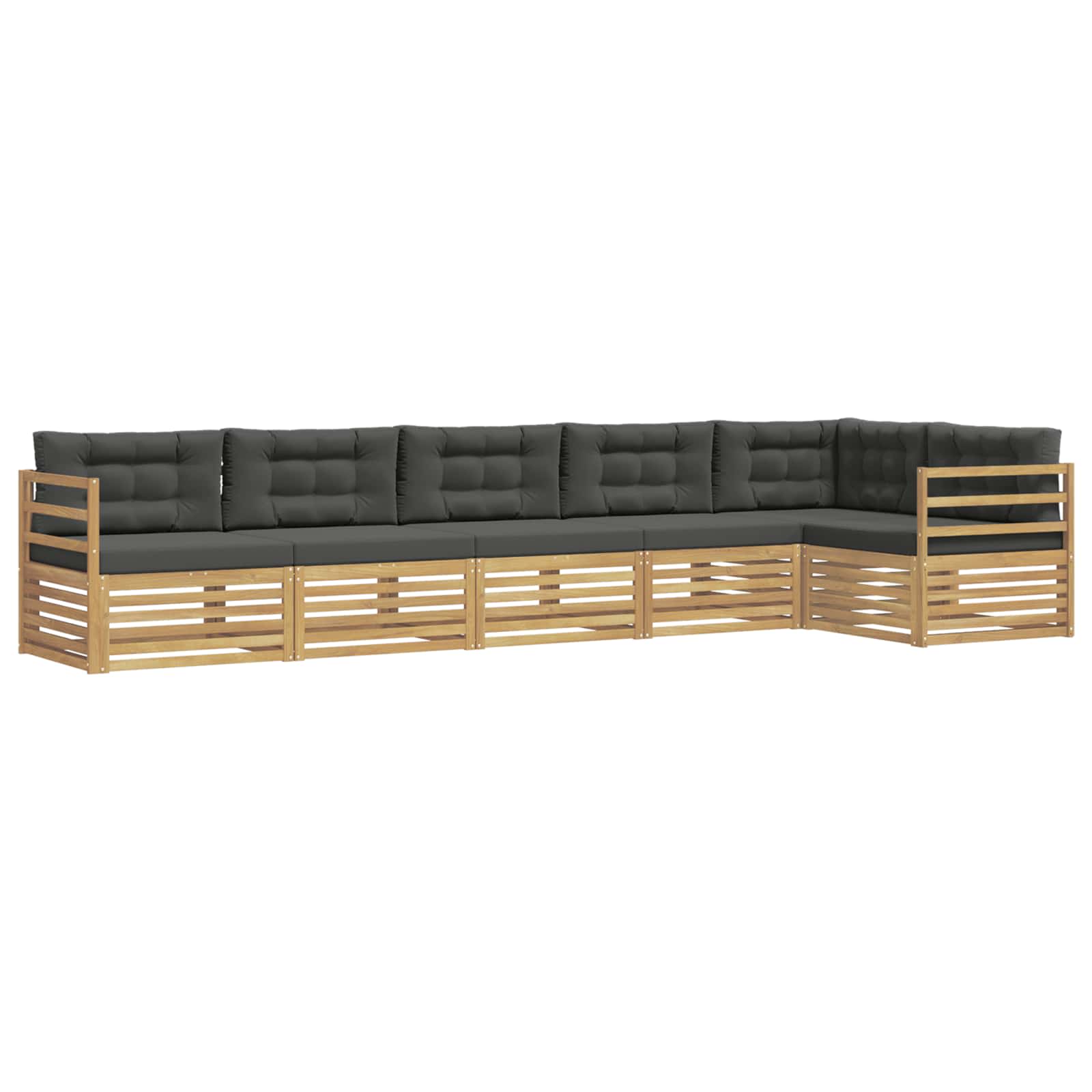 Set vanjskih sofa 6 pcs Bijela i antracit 404 x 166,5 x 73 cm