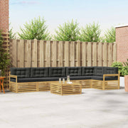 Set vanjskih sofa 7 kom. Bijela i antracit Smeđa 79 x 79 x 37 cm