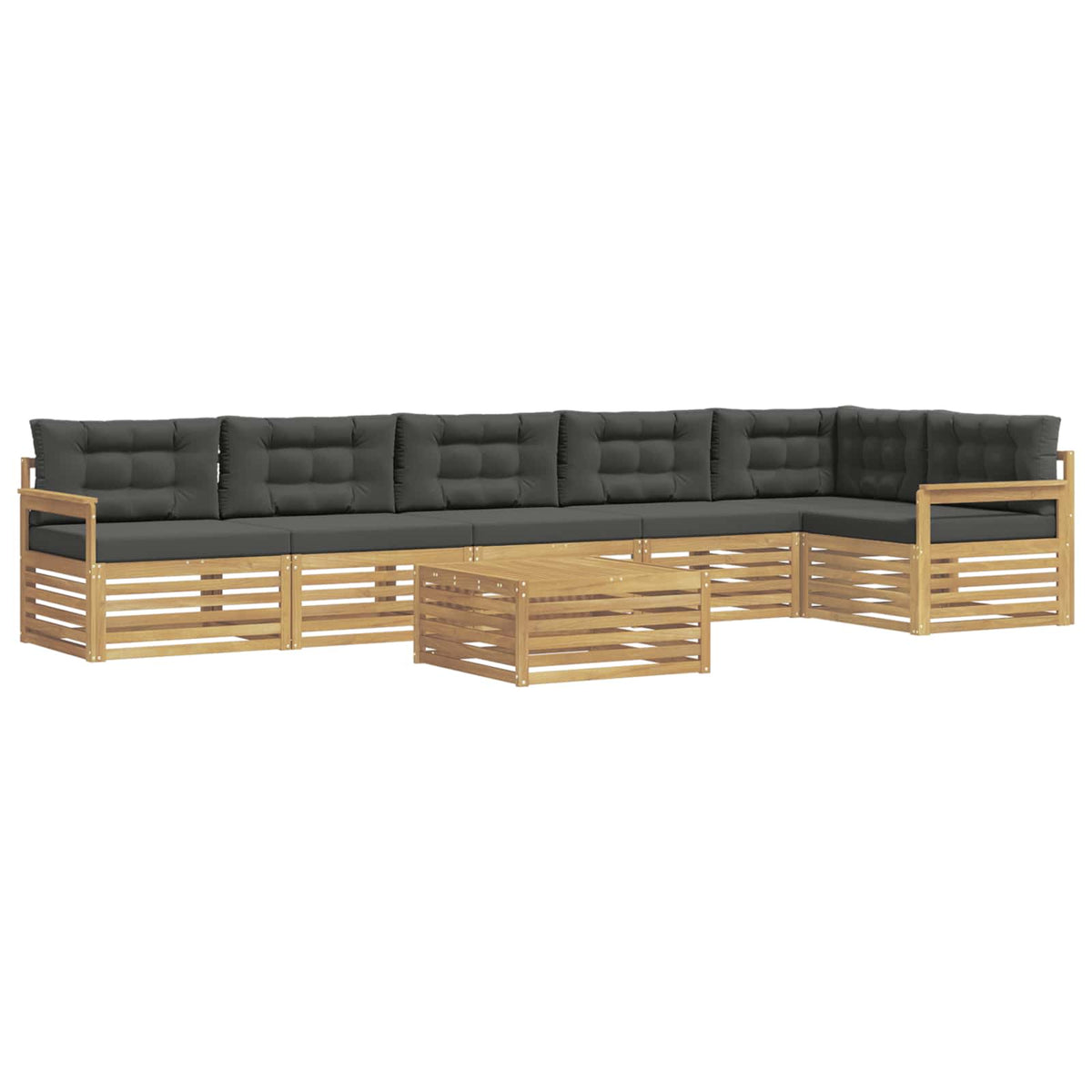 Set vanjskih sofa 7 kom. Bijela i antracit Smeđa 79 x 79 x 37 cm