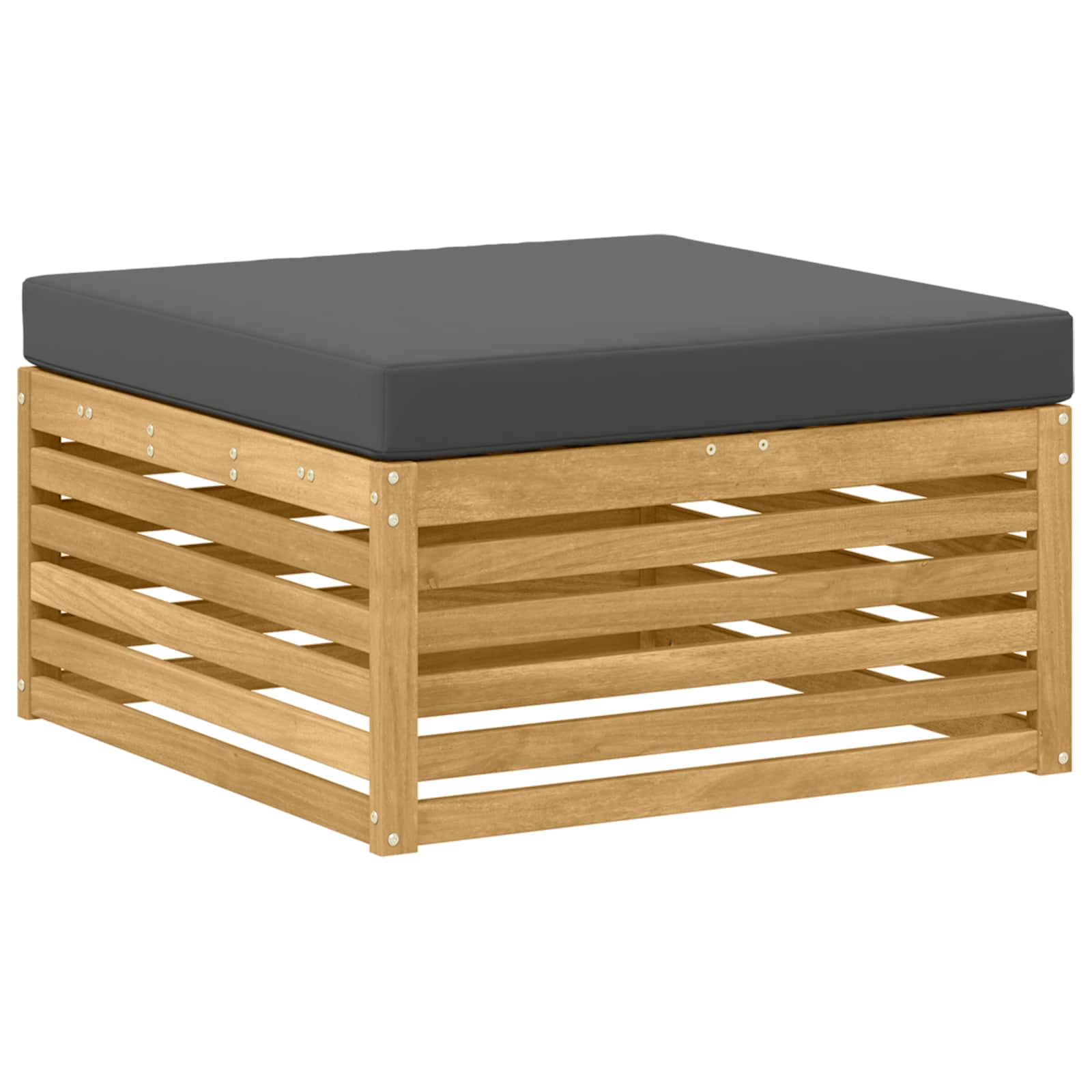Setovi sofa 6 pcs Bijela i antracit Čvrsto drvo akacije